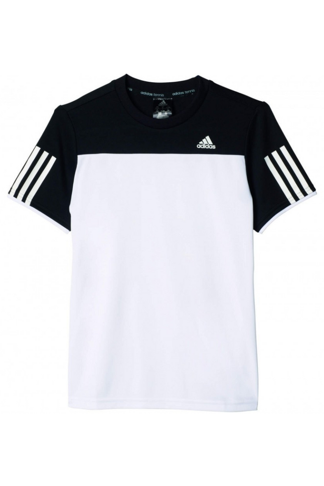 Adidas Junior Club T-shirt in black and white