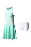 Adidas Women Barricade Dress in Green and White