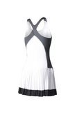 Adidas Women Barricade Dress in white, black, and gray