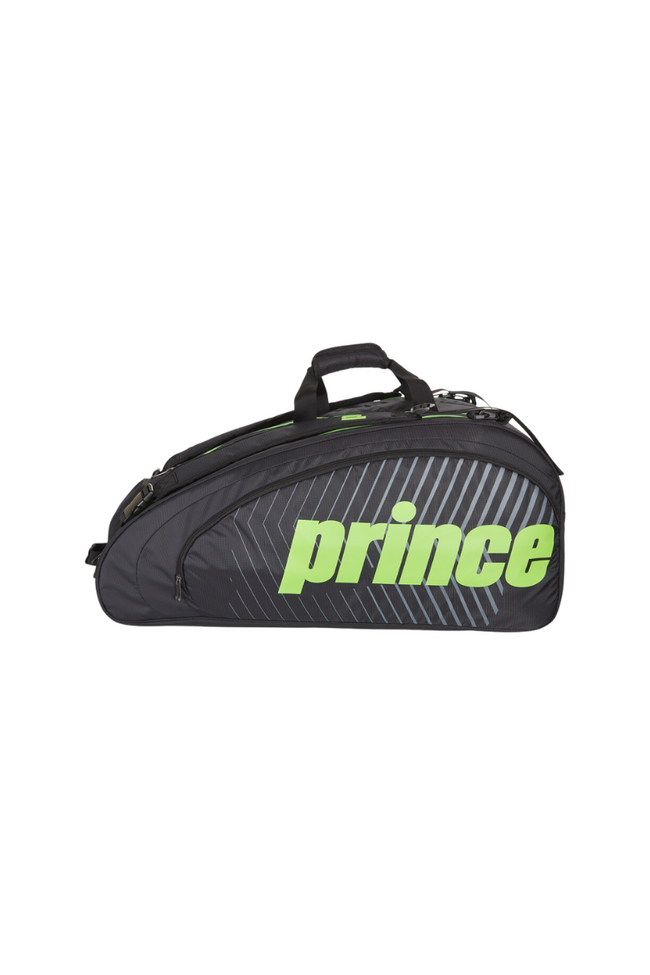 Prince Tour Challenger 9R squash bag in black and green