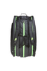 Top view of Prince Tour Challenger 9R squash bag in black and green