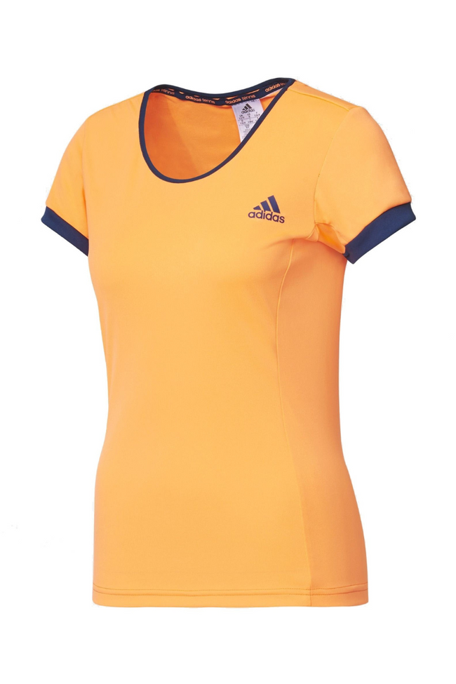 adidas court t-shirt in orange for women