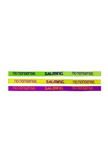 salming pack of 3 squash headbands in purple, yellow, and green