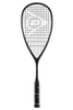 Dunlop Sonic Core Revelation 125 squash racket with the Dunlop logo in white on the strings, featuring a streamlined head and an ergonomic grip handle.