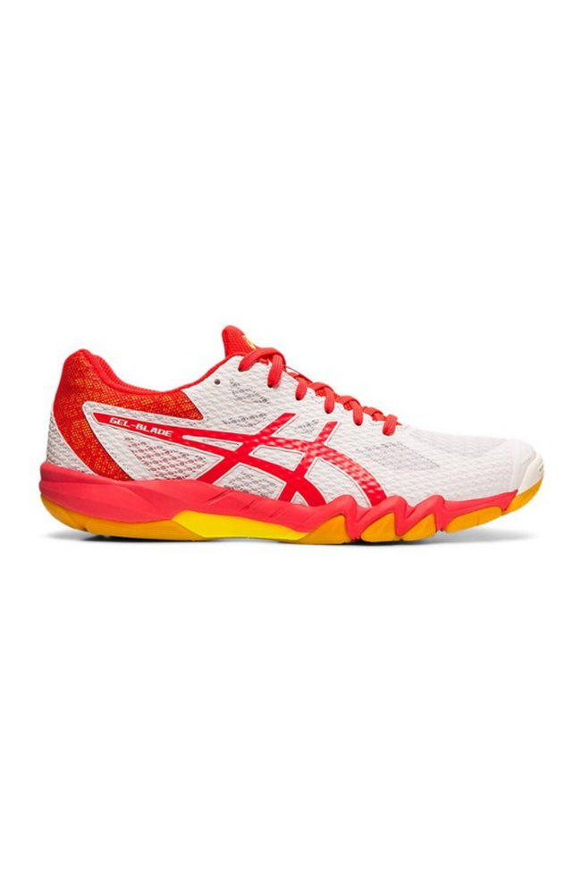 Asics Gel-Blade  Women Squash Shoes in White and Laser pink