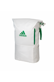 adidas multigame squash backpack white and green