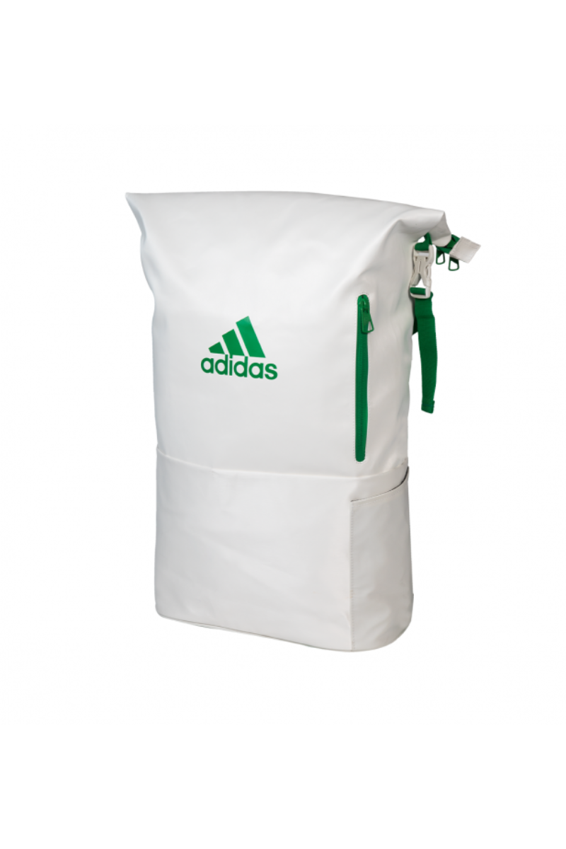 adidas multigame squash backpack white and green