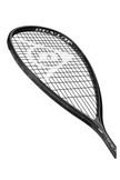 A side view of the Dunlop Sonic Core Revelation 125 squash racket, emphasizing the racket’s frame and the string pattern.