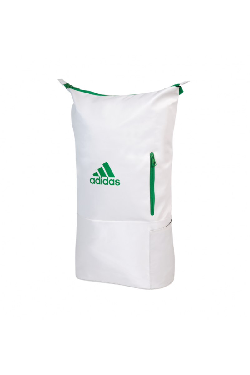 adidas multigame squash backpack white and green