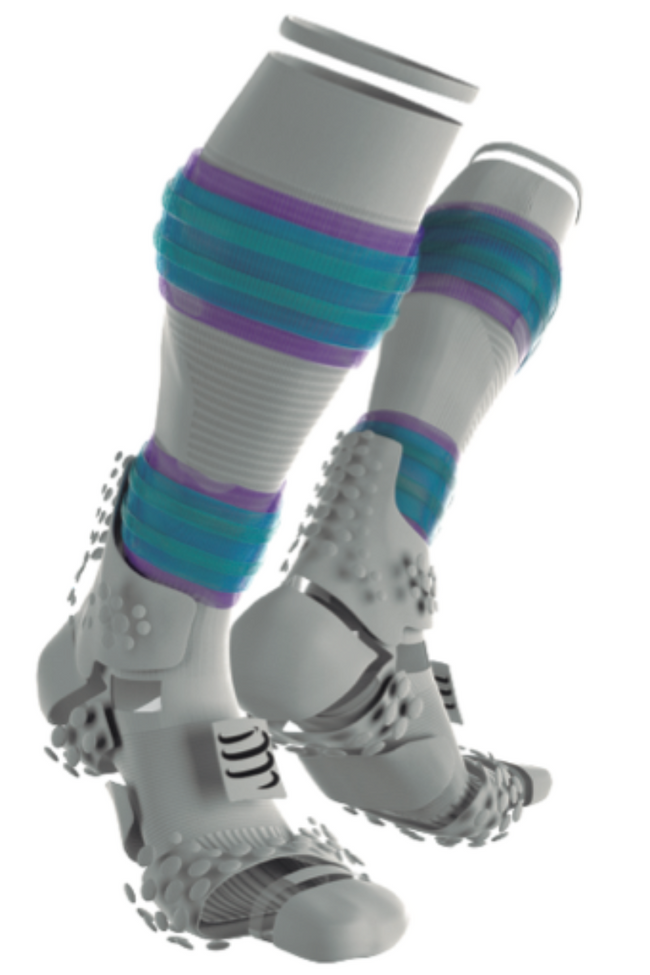 Compressport Racket Play & Dtox Full Compression Socks - White