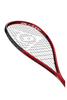 Diagonal view of the Dunlop Sonic Core Revelation Pro squash racket, providing a perspective of the entire racket and its sleek design.