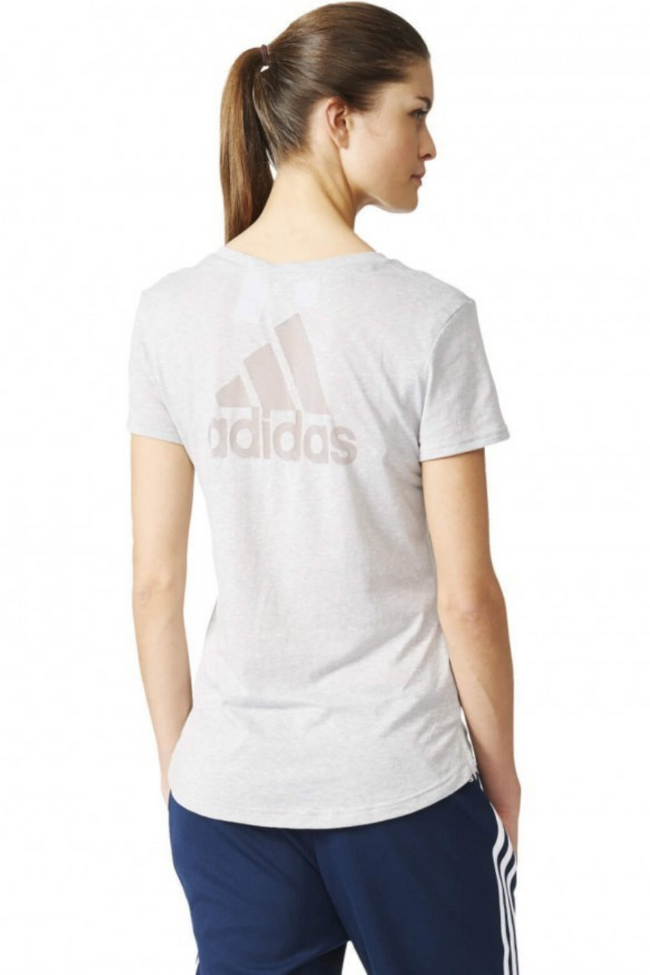 Adidas Logo V T-Shirt Women - Solid Grey