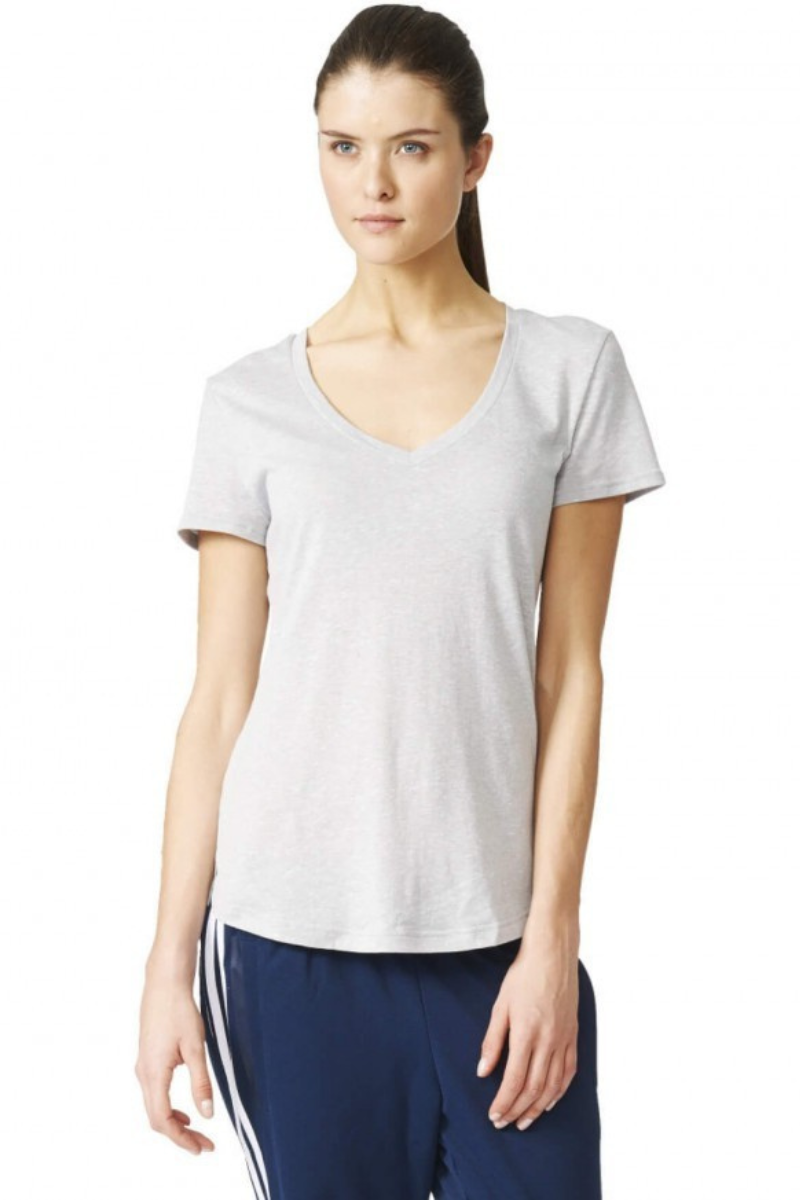 Adidas Logo V T-shirt in gray for women