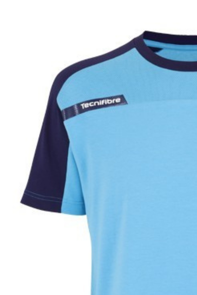 Tecnifibre F1 Stretch & Mesh Men Squash T-Shirt - Blue