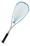 karakal f-135 squash racket in silver with blue strings