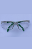 tecnifibre squash goggles in white and green