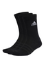 three pairs of adidas performance crew socks in black