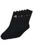 three pairs of adidas performance crew socks in black