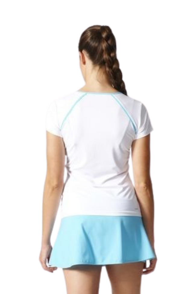 Adidas Club Tee Femmes Blanc/ Bleu