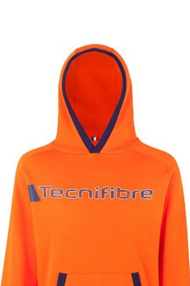 Tecnifibre Sweat à capuche en polaire pour homme - Orange