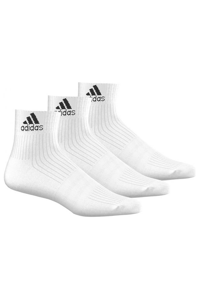 Three pairs of adidas squash socks in white