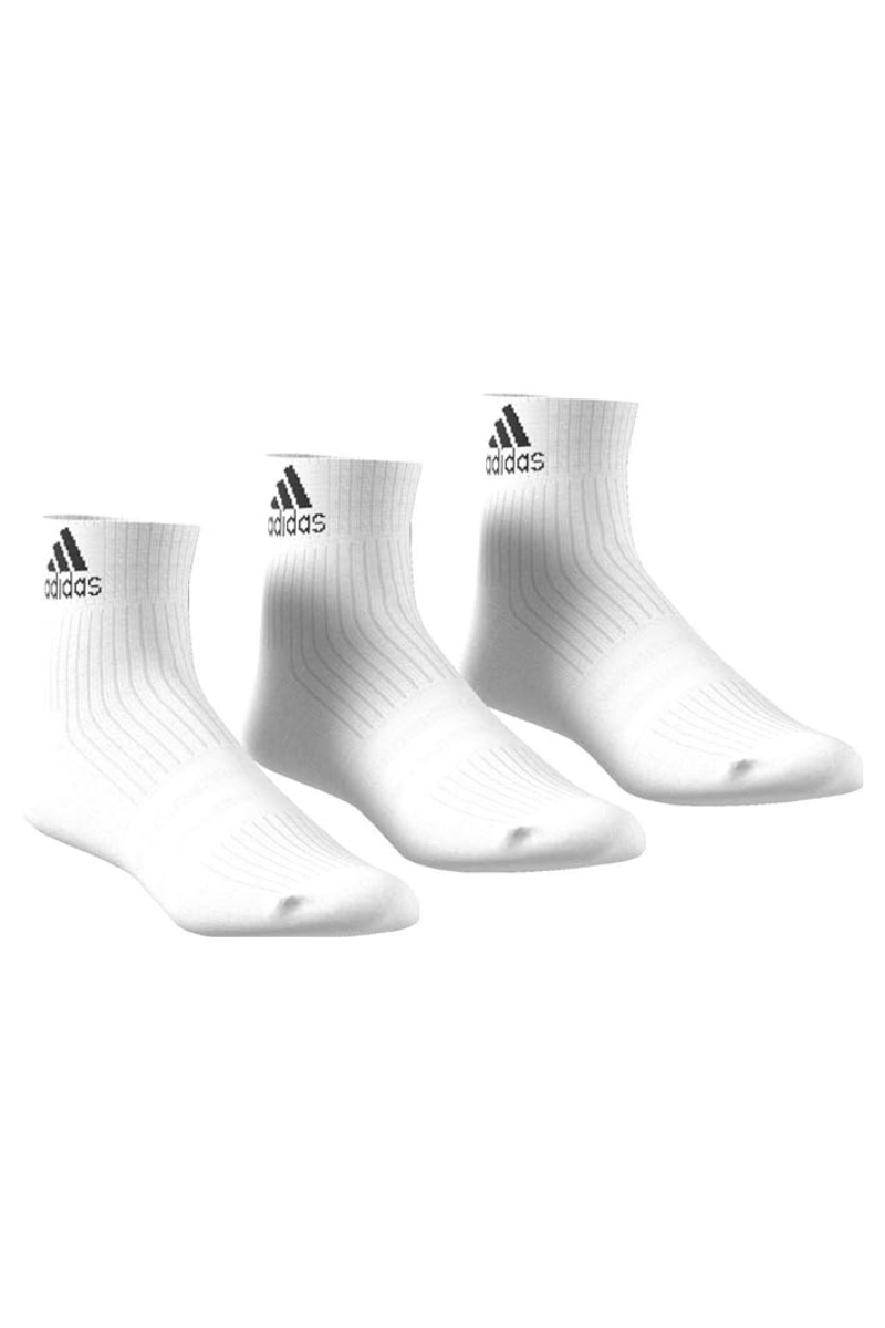 Three pairs of adidas squash socks in white