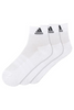 Three pairs of adidas squash socks in white