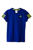 Adidas Junior Club T-shirt in blue and yellow