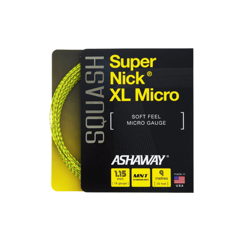 Ashaway SuperNick XL Micro - 9m Squash String - Yellow