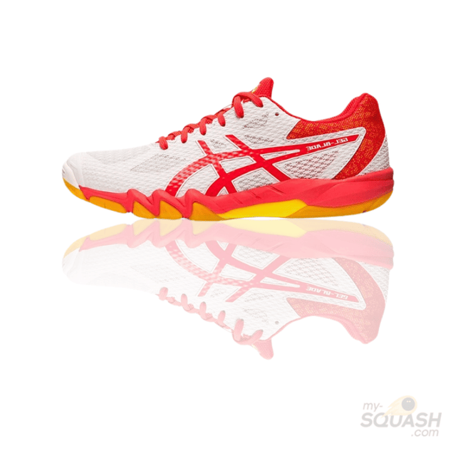 Asics Gel-Blade 7 Women Squash Shoes - White/Laser pink