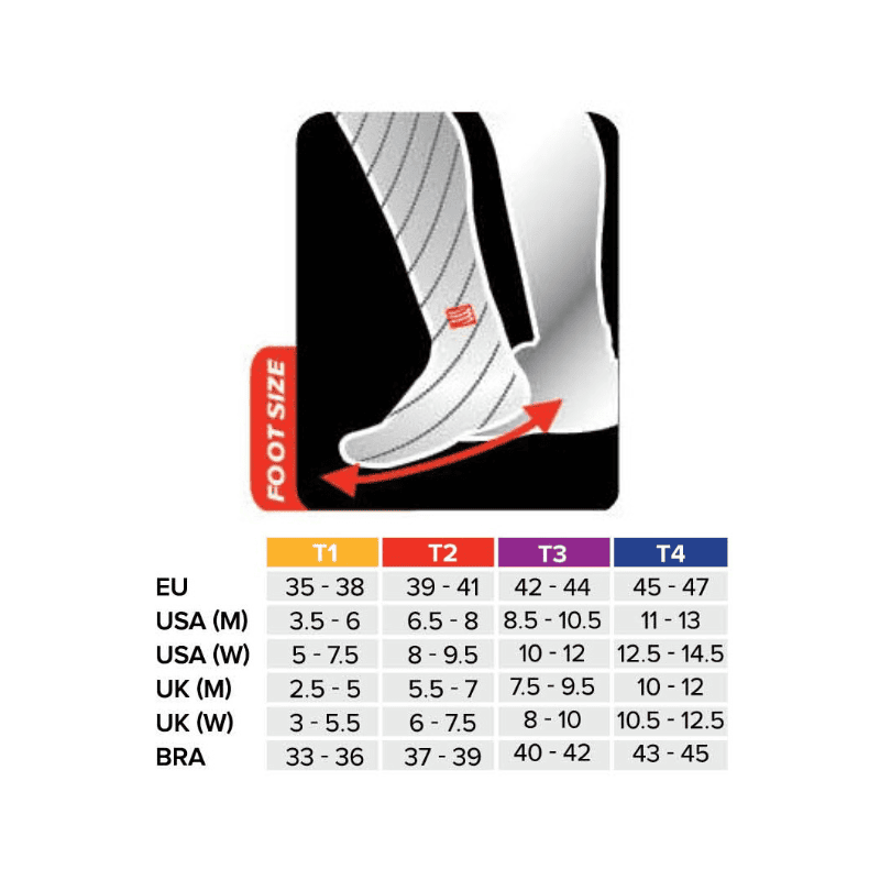 Compressport Racket Strapping Double Layer Compression Socks - Black