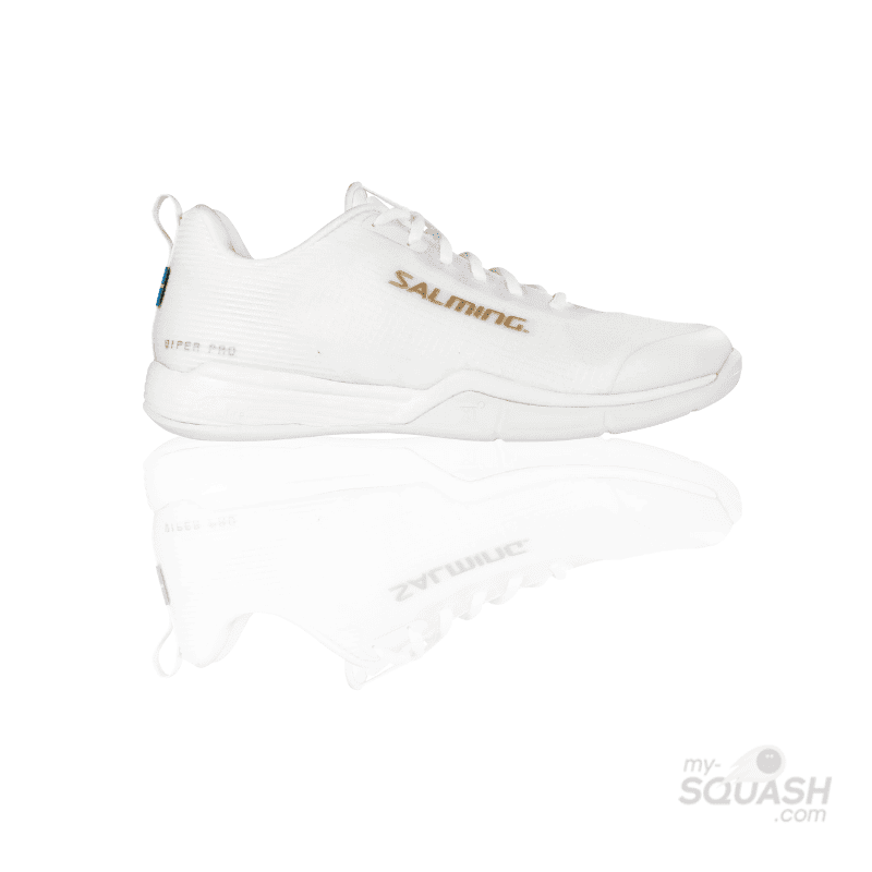 Salming Viper Pro Squash Shoes (White/Gold)