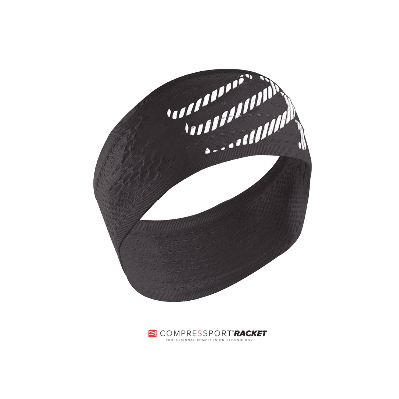 Squash Compression Compressport Racket Headband - Black