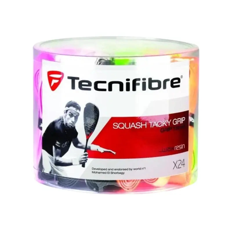 tecnifibre squash tacky grip 24 pieces