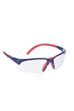 tecnifibre squash goggles in red and blue