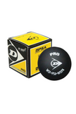 Dunlop Pro squash ball and yellow box.