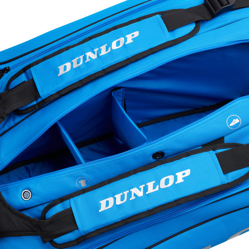 Sac thermo Dunlop FX PSA 12 raquettes - Bleu/Noir