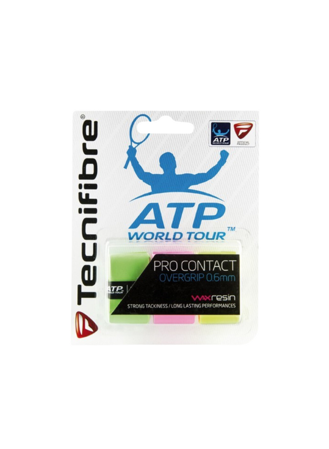 tecnifibre pro contact overgrip green pink yellow