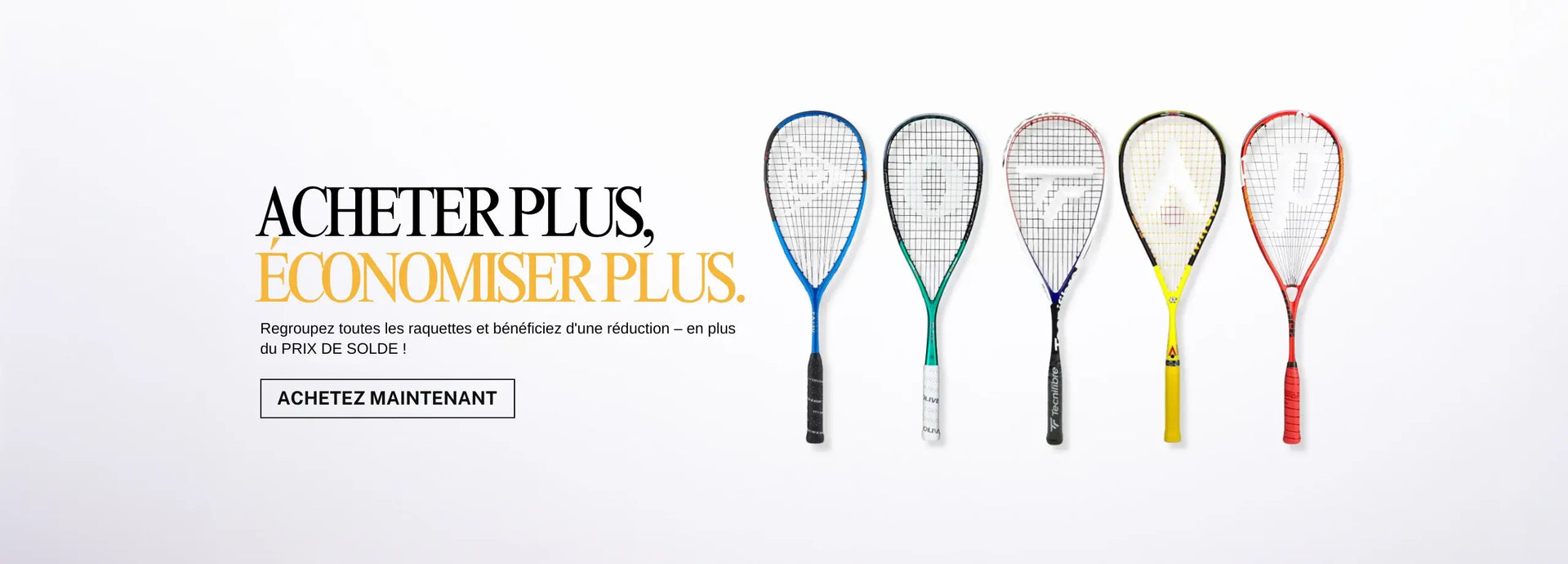 rabais pour achat multiple de raquettes de squash
