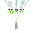 The Tecnifibre Slash 120 Power squash racket in white, black, and neon green.
