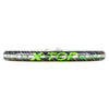 The Tecnifibre Slash 120 Power squash racket in white, black, and neon green.