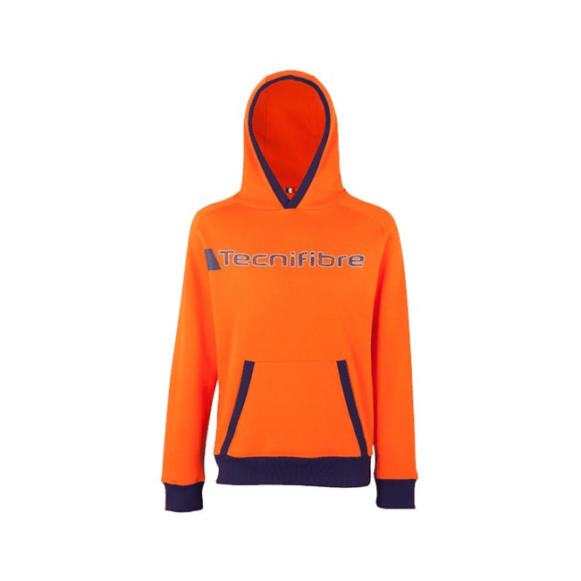 Tecnifibre Men’s Fleece Hoodie Squash Sweatshirt – Orange