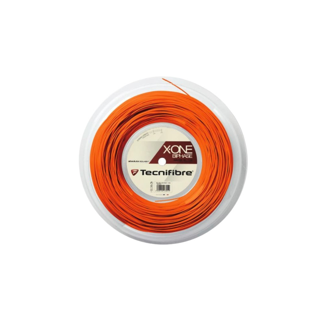 tecnifibre x-one biphase squash string in orange