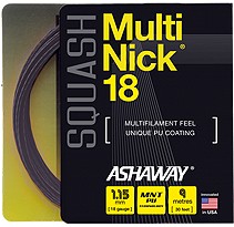 Ashaway MultiNick 18 - 9m Squash String - Black