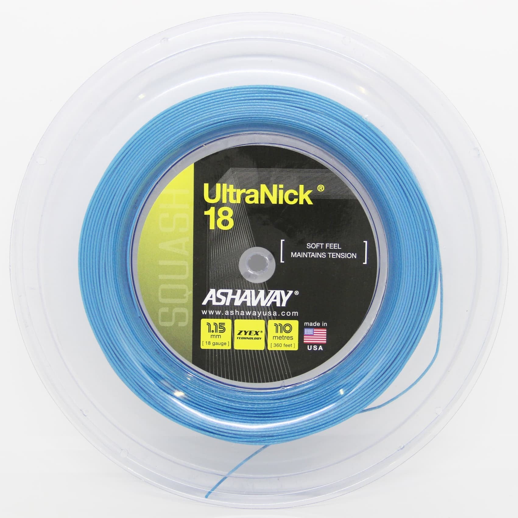 Bobine de Cordage de squash Ashaway Ultra Nick 18 1,15 mm 110 m