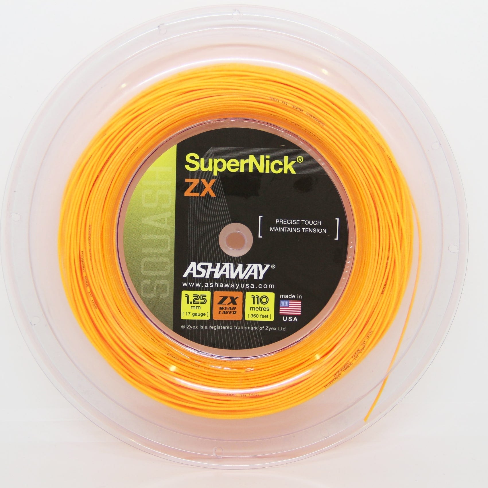 Bobine Cordage squash Ashaway SuperNick ZX 17 1,25 mm 110 m