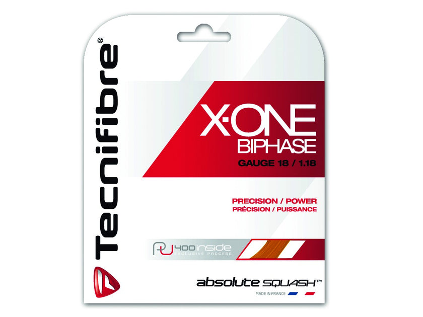 Cordage de squash biphase Tecnifibre X-One - Rouge - 1,18 mm/9 m